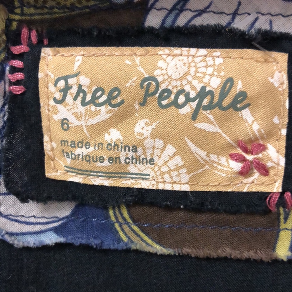 Free People Black Dress with Floral Accents - Picture 11 of 12